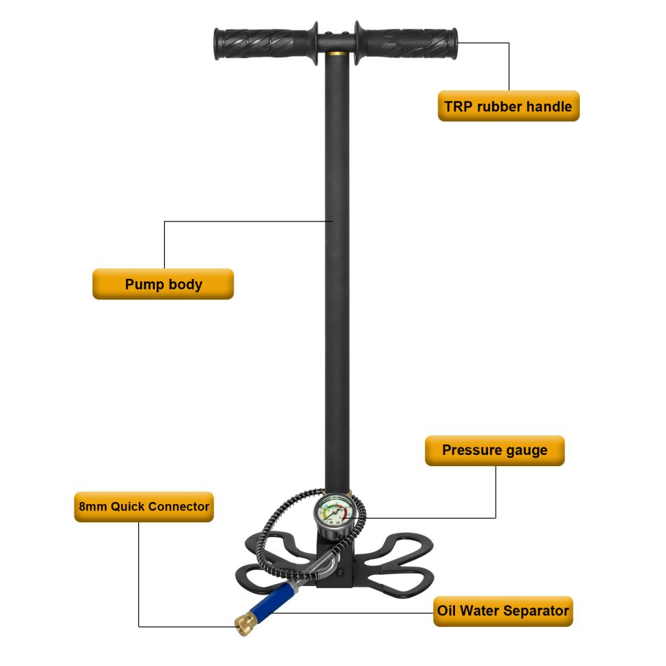 Hand Air Pump With Gauge