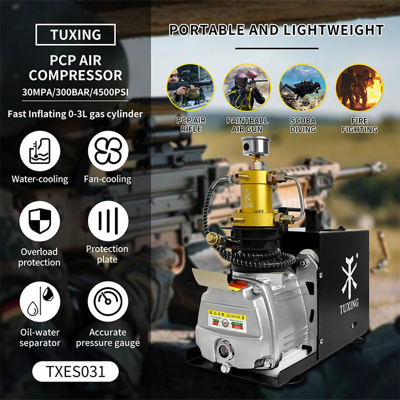 TUXING TXES031 High Pressure 30mpa 300bar 4500psi Air Compressor