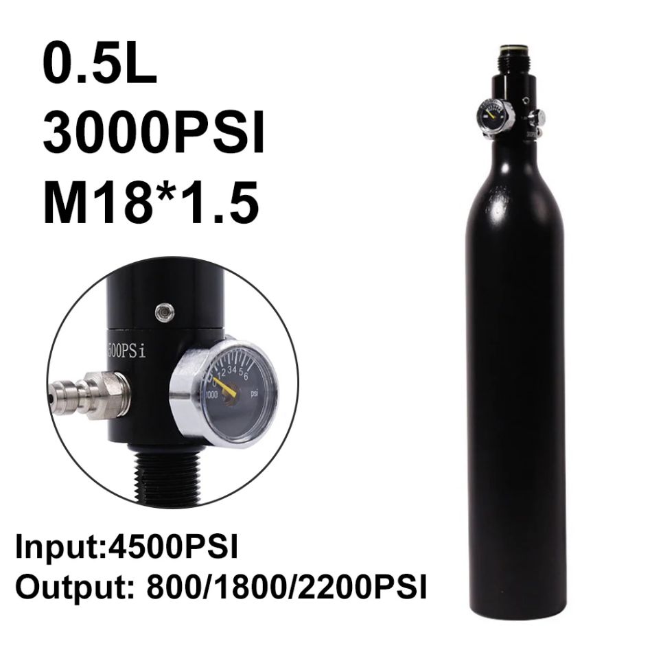 200bar 0.5L Aluminum Gas Cylinder